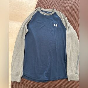 Under Armour Men's Navy and Heather Gray Long Sleeve Tee